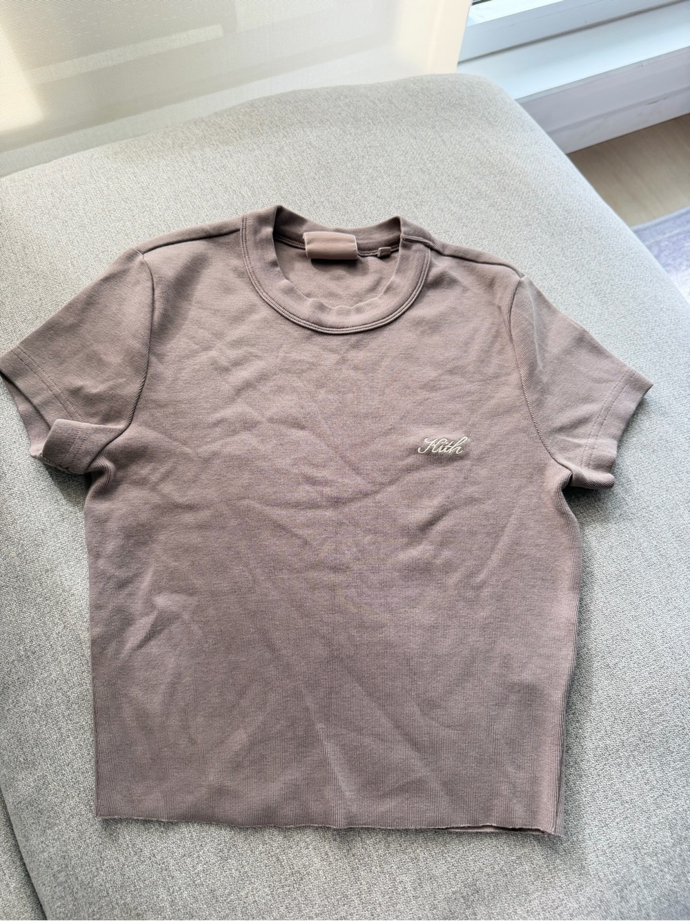 Kith Womans Short Sleeve Crewneck T-Shirt - Taupe